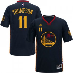 Maillot De Basket Golden State Warriors Thompsons 11 Year of The Monkey Manches Courtes Noir